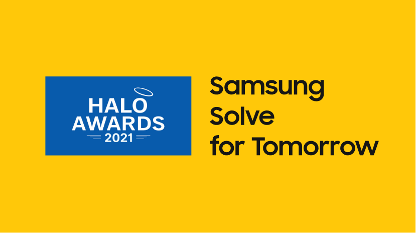 Halo Awards logo and Samsung Solve for Tomorrow logo